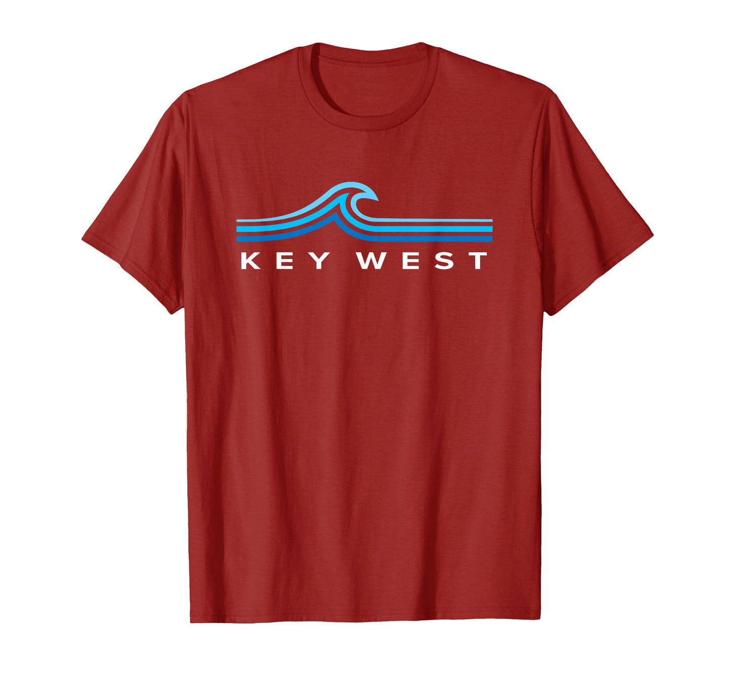 Key West Florida Waves Vintage Mens Womens Boys Souvenir T-Shirt
