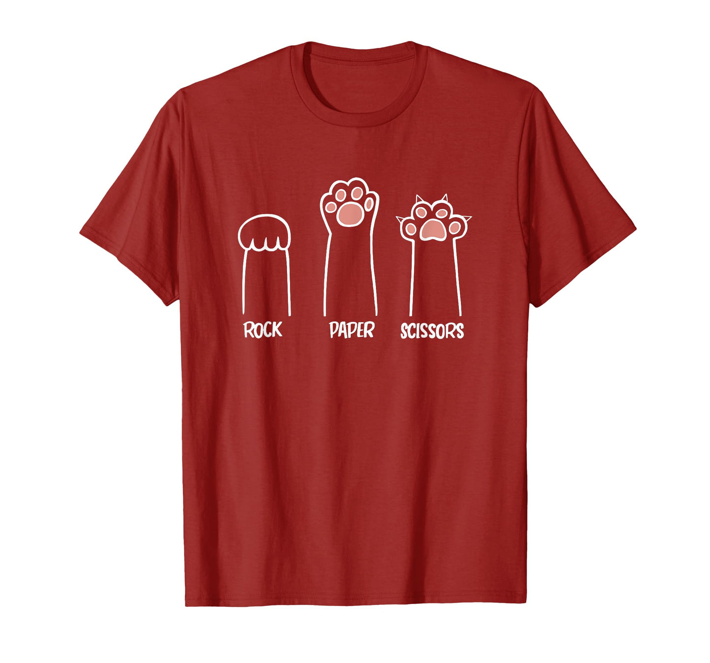 Rock Paper Scissors Game Cute Cat Kitty Paws Men Women Girls Kids T-Shirt