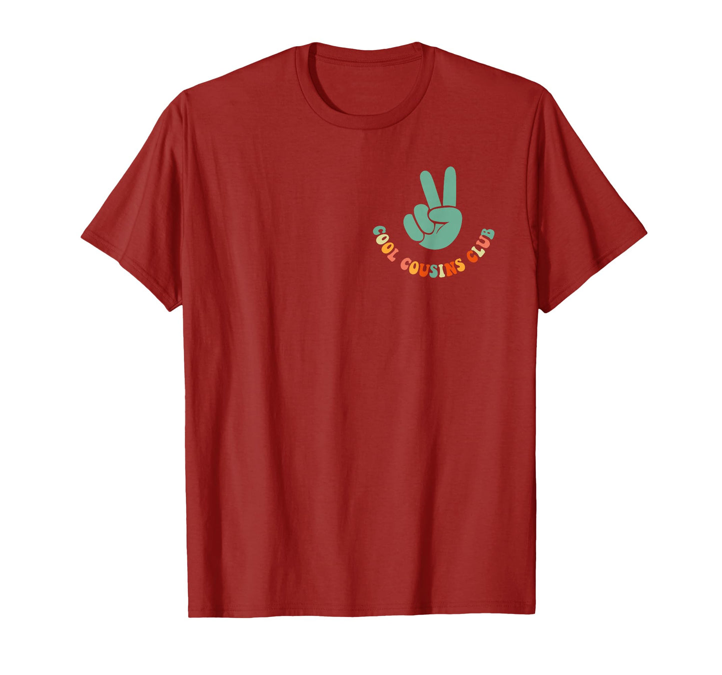 Cool Cousin Club Retro Cousin Matching Family Crew 2 Sided T-Shirt
