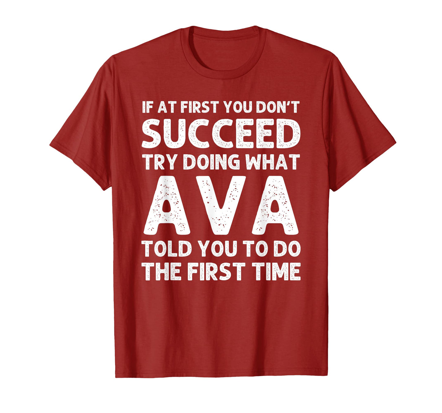 AVA Name Personalized Birthday Funny Christmas Joke T-Shirt
