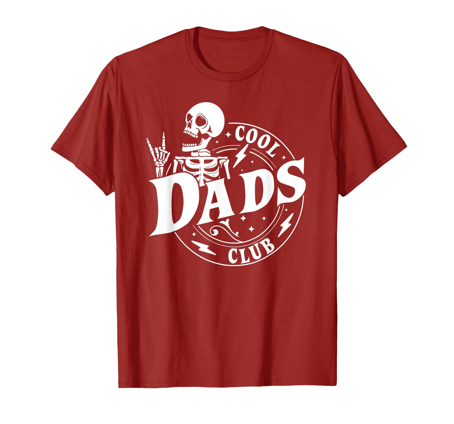 Cool Dads Club Skeleton Retro Rock Matching Family T-Shirt
