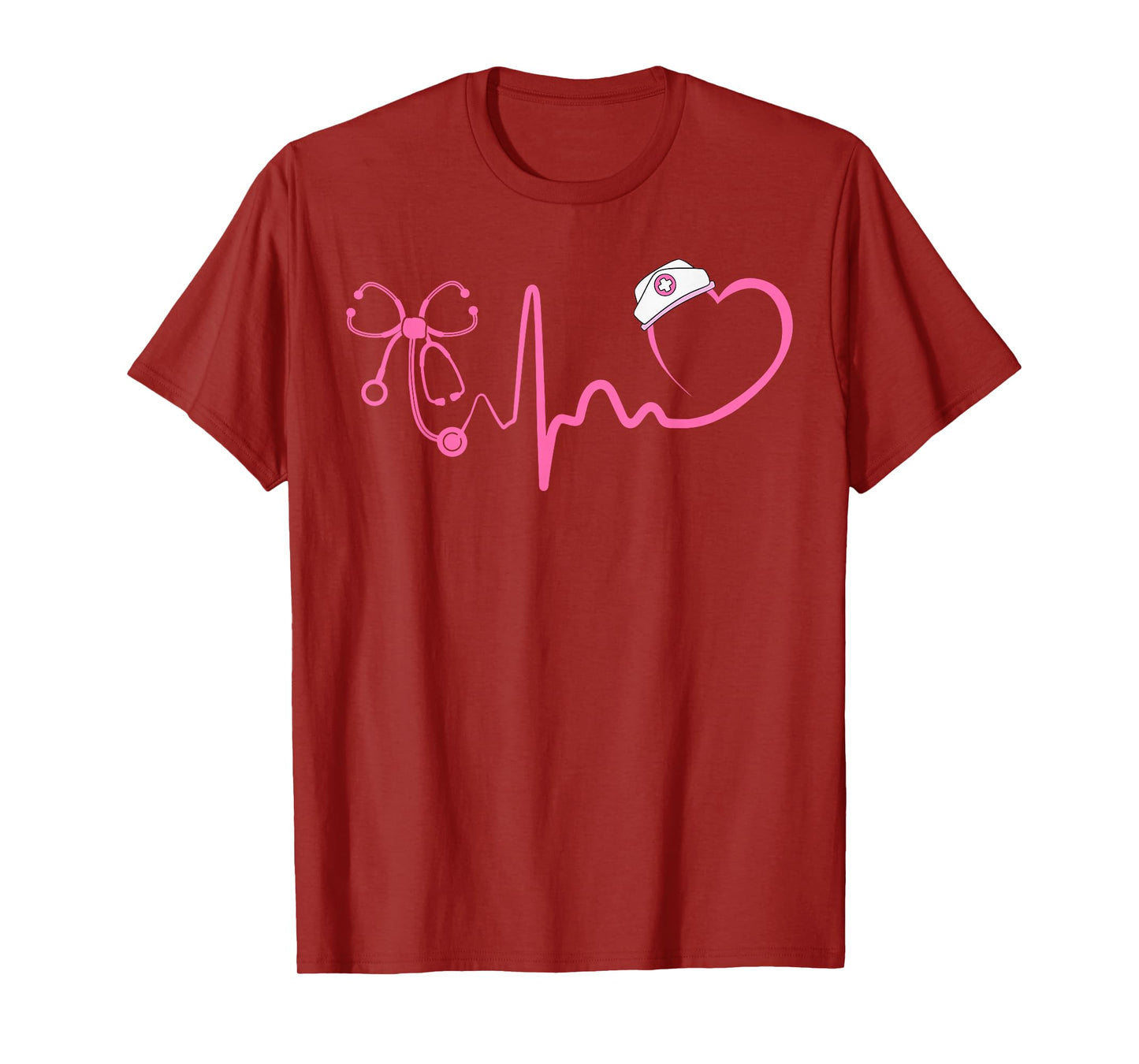 Women Stethoscope Nurse Coquette Heartbeat Nurse Life T-Shirt