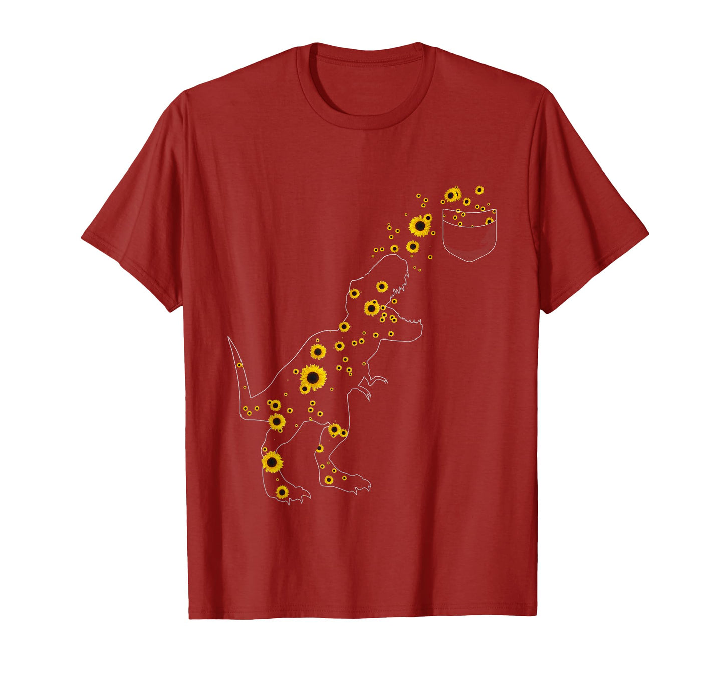 Sunshine Dinosaurs T-rex Sunflower Rex Sun Flower dinosaur T-Shirt for Men Women Girls Kids