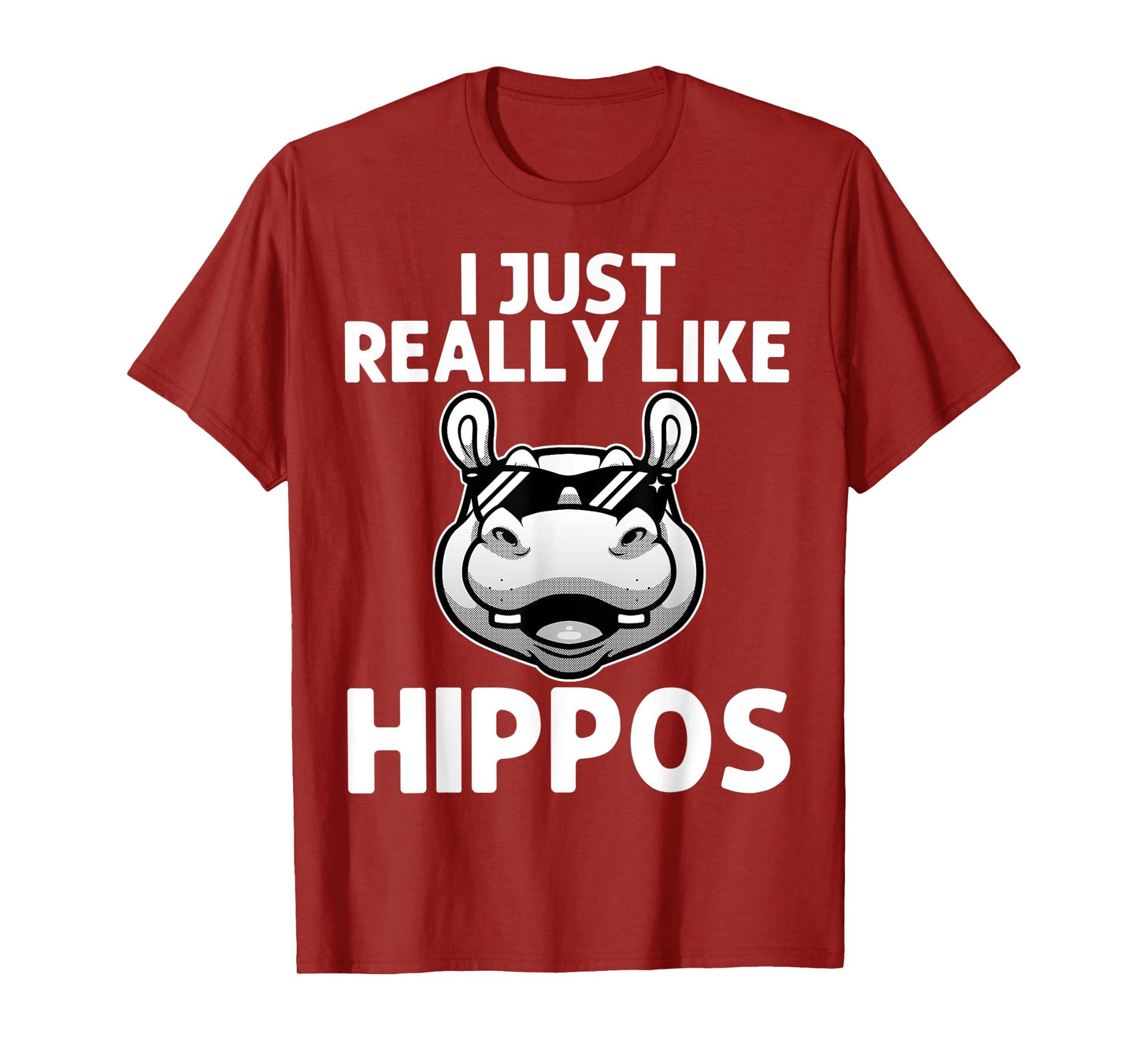 Funny Hippo Design For Men Women Kids Hippopotamus Lover T-Shirt