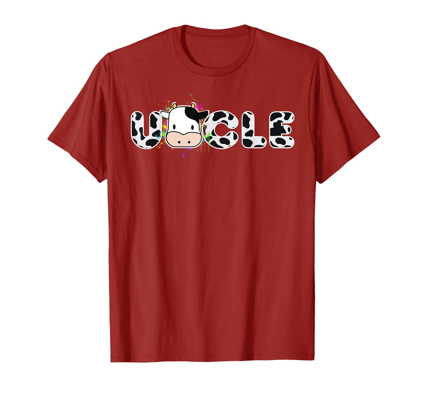 Cow Uncle Birthday Farm Animals Uncle Cow Farm Birthday T-Shirt