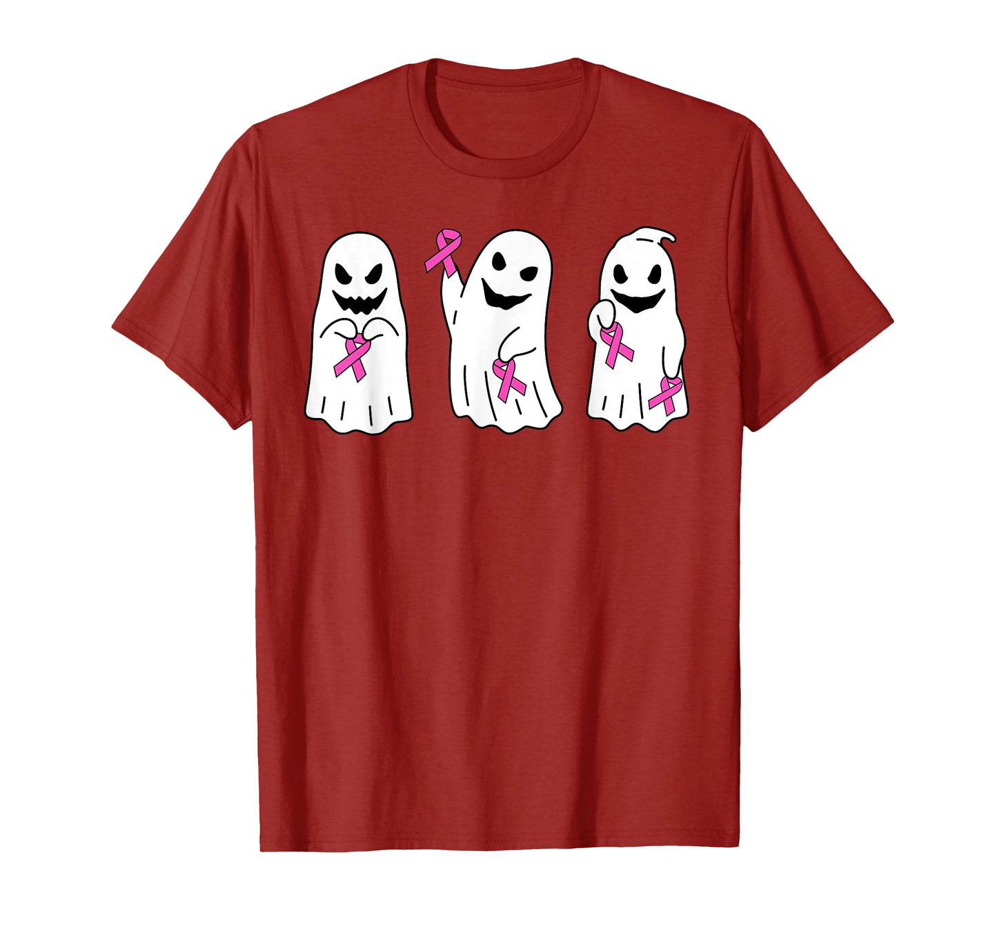 Pink Ribbon Breast Cancer Awareness Ghost Women Kids Toddler T-Shirt