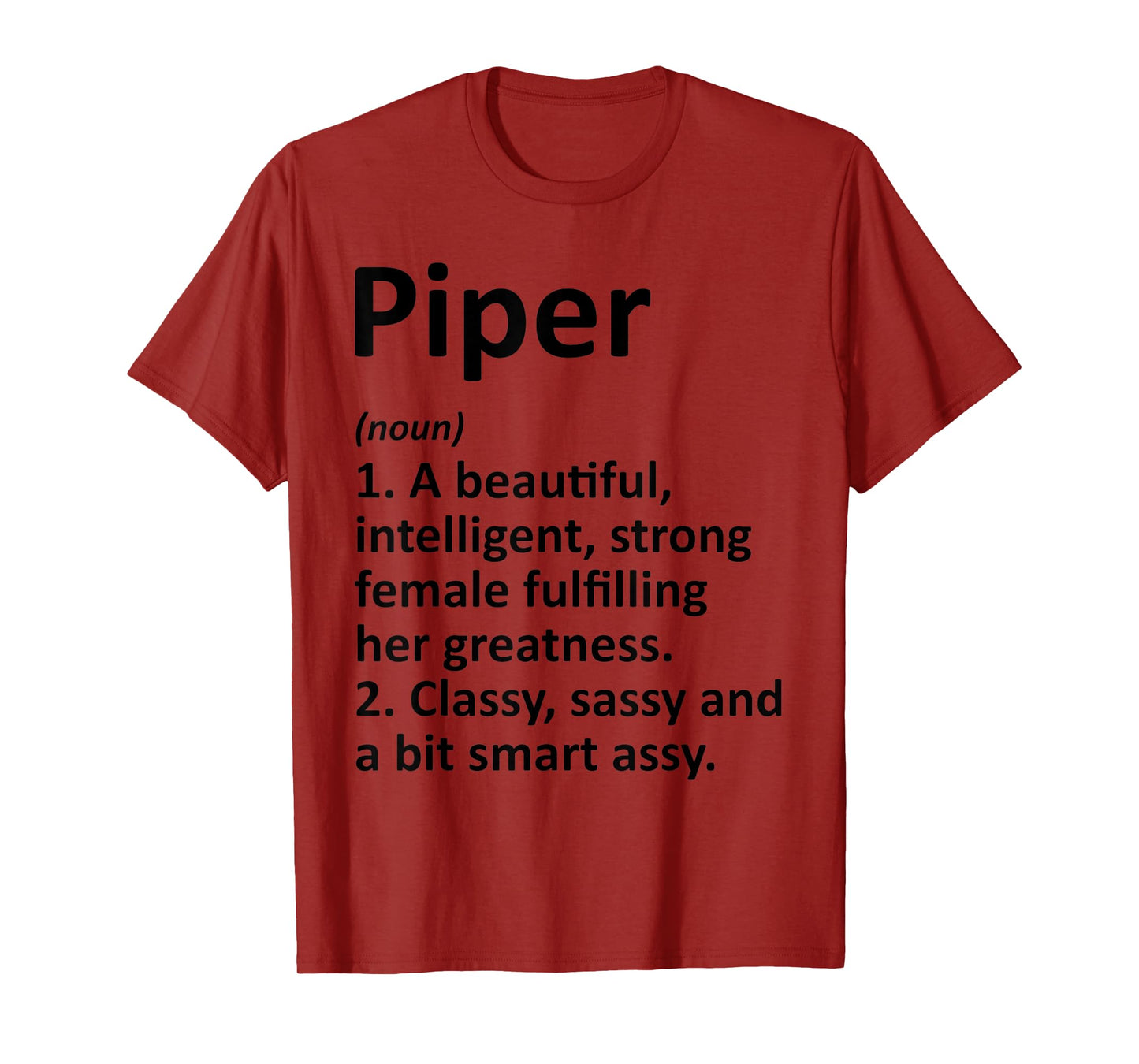 Piper Definition Personalized Name Funny T-Shirt