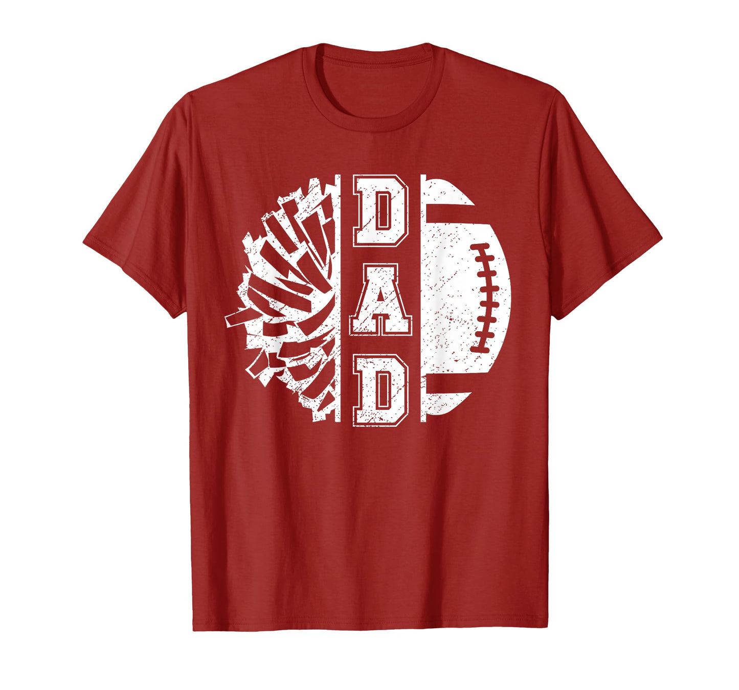 Football And Cheer Dad Proud Football And Cheerleading Dad T-Shirt