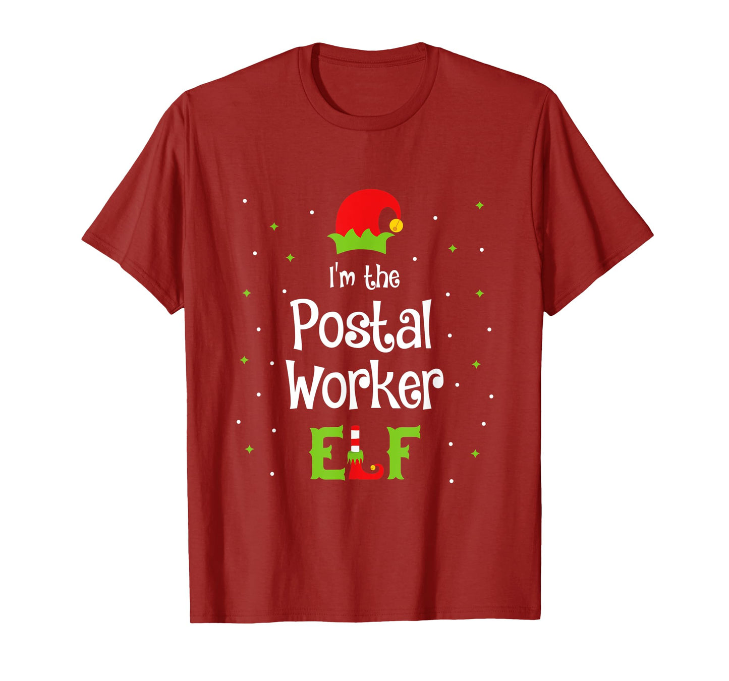 I'm The Postal Worker Elf Family Matching Christmas Gift T-Shirt