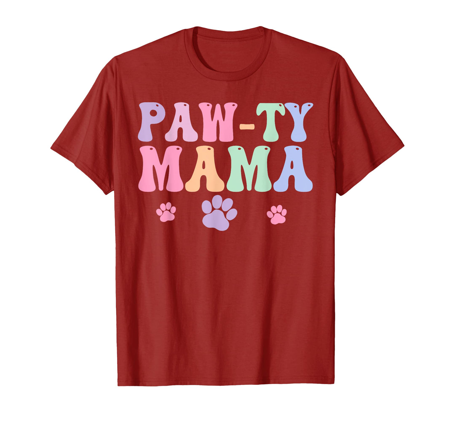 Let's Pawty Girl Mama Puppy Dog Party Birthday Girl Family T-Shirt