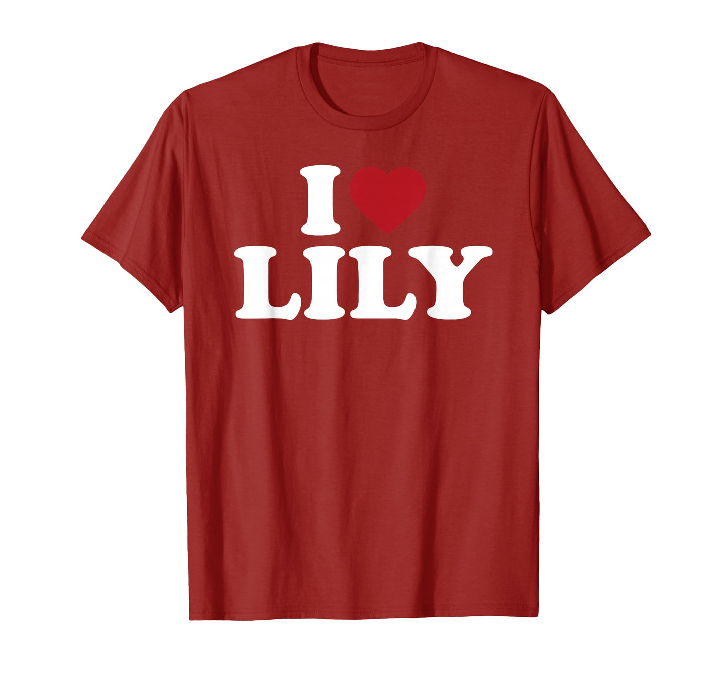 I Love Lily, I Heart Lily Red Heart T-Shirt