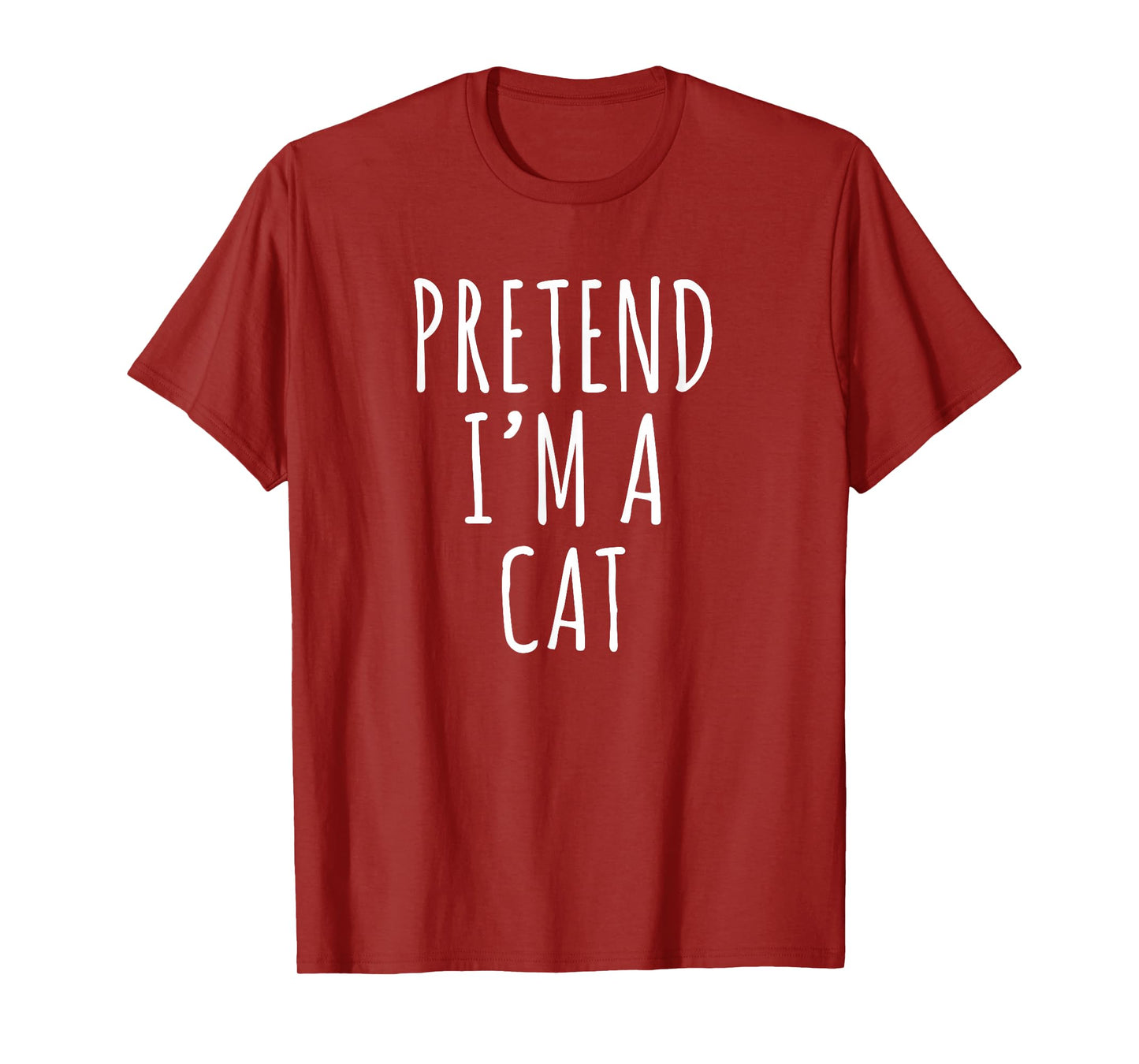 Lazy Halloween Costume Pretend I'm A Cat Simple T-Shirt