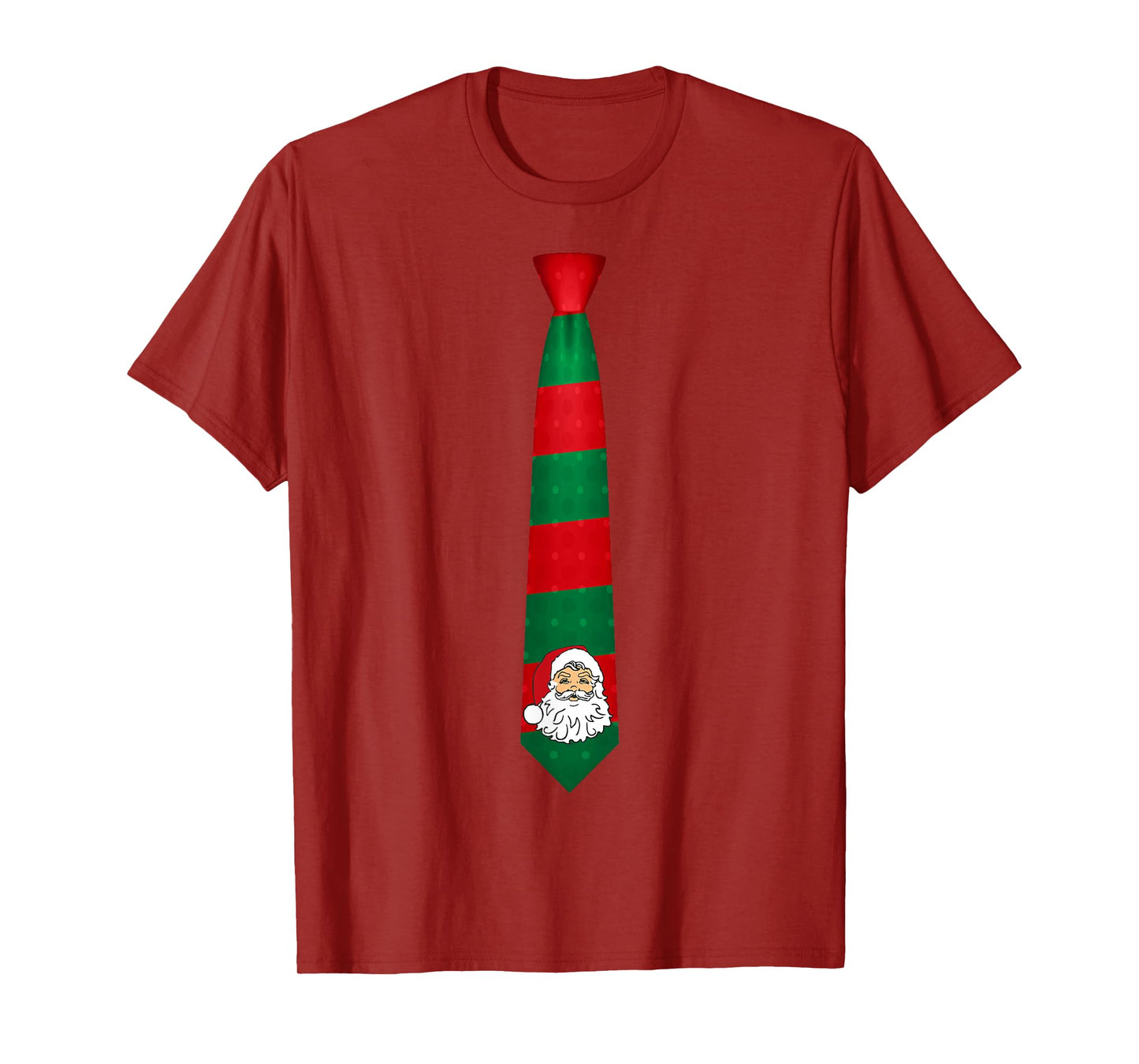 Santa Christmas Tie, Necktie Funny Dress Xmas Graphic T-Shirt