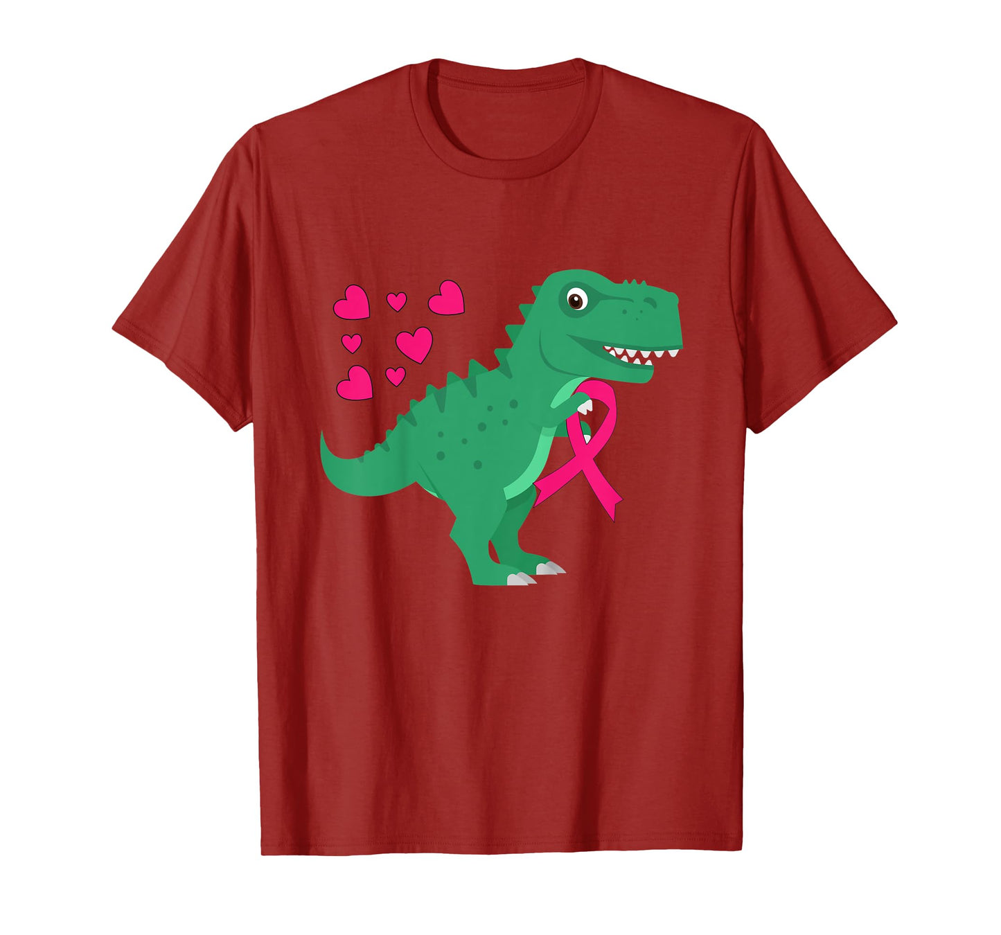 Kids Pink Ribbon T-Rex Shirt Breast Cancer Awareness Boys Toddler T-Shirt
