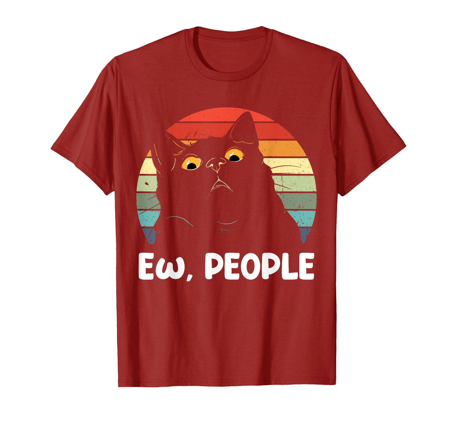 Ew people funny Black Cat lover for women men fun cat saying T-Shirt