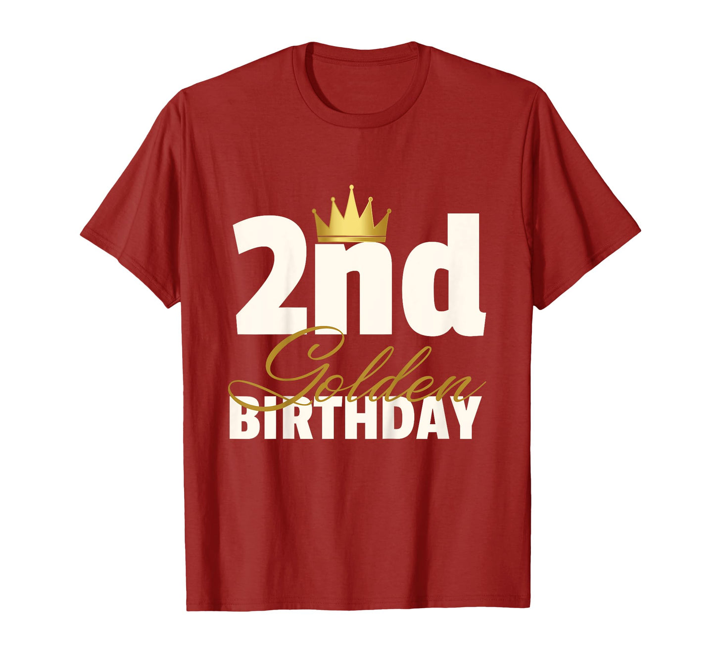 2nd Golden Birthday Year Age Crown T-Shirt