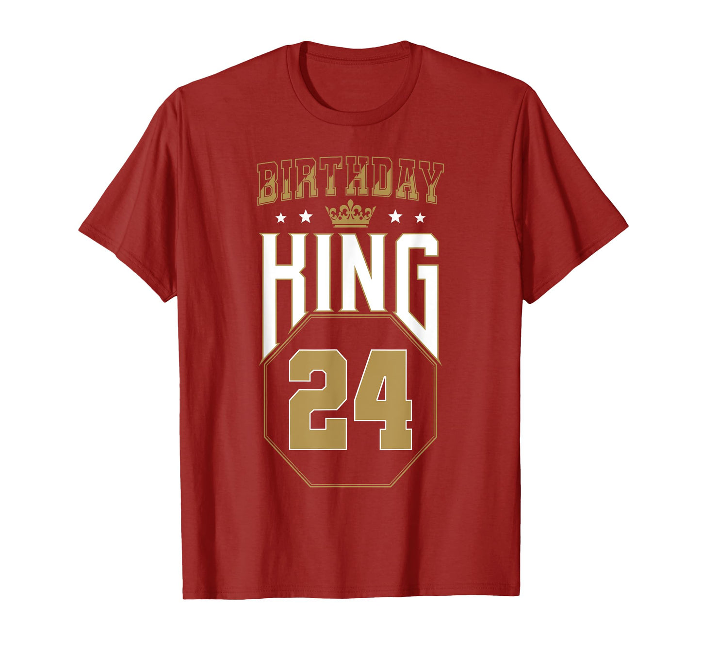 Birthday King 24th Birthday Crown 24 Years Bday For Men T-Shirt