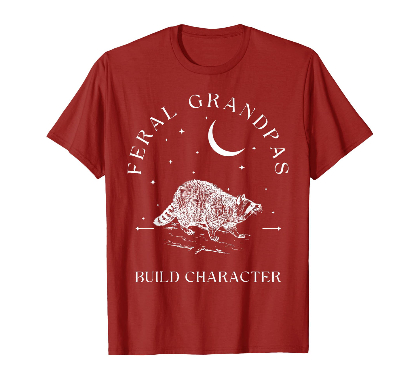 Retro Feral Grandpas Build Character Grandad Raccoon Lover T-Shirt