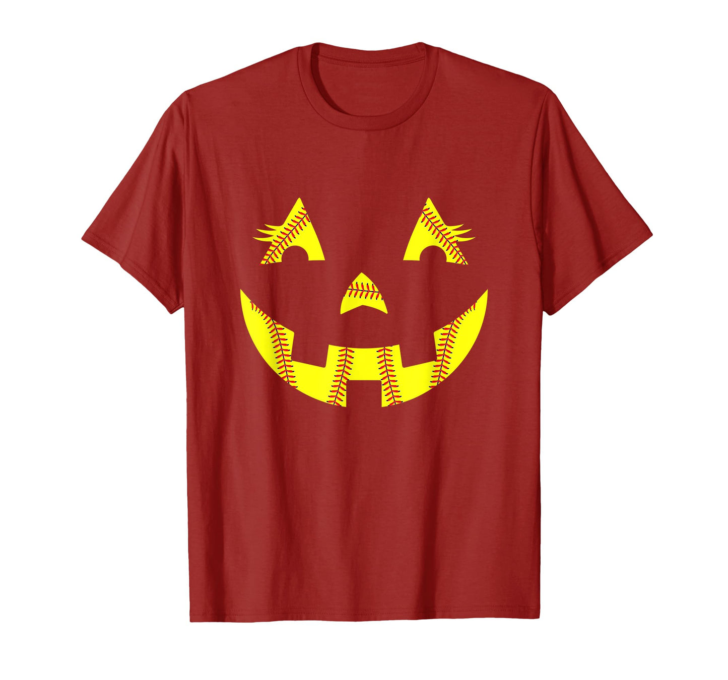 Jack O Lantern Softball Halloween Costume Mom Women Girls T-Shirt