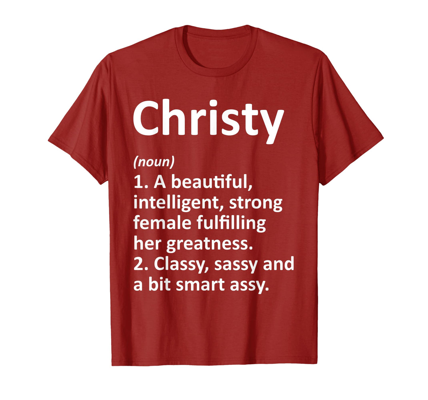 CHRISTY Definition Personalized Name Funny Christmas Gift T-Shirt
