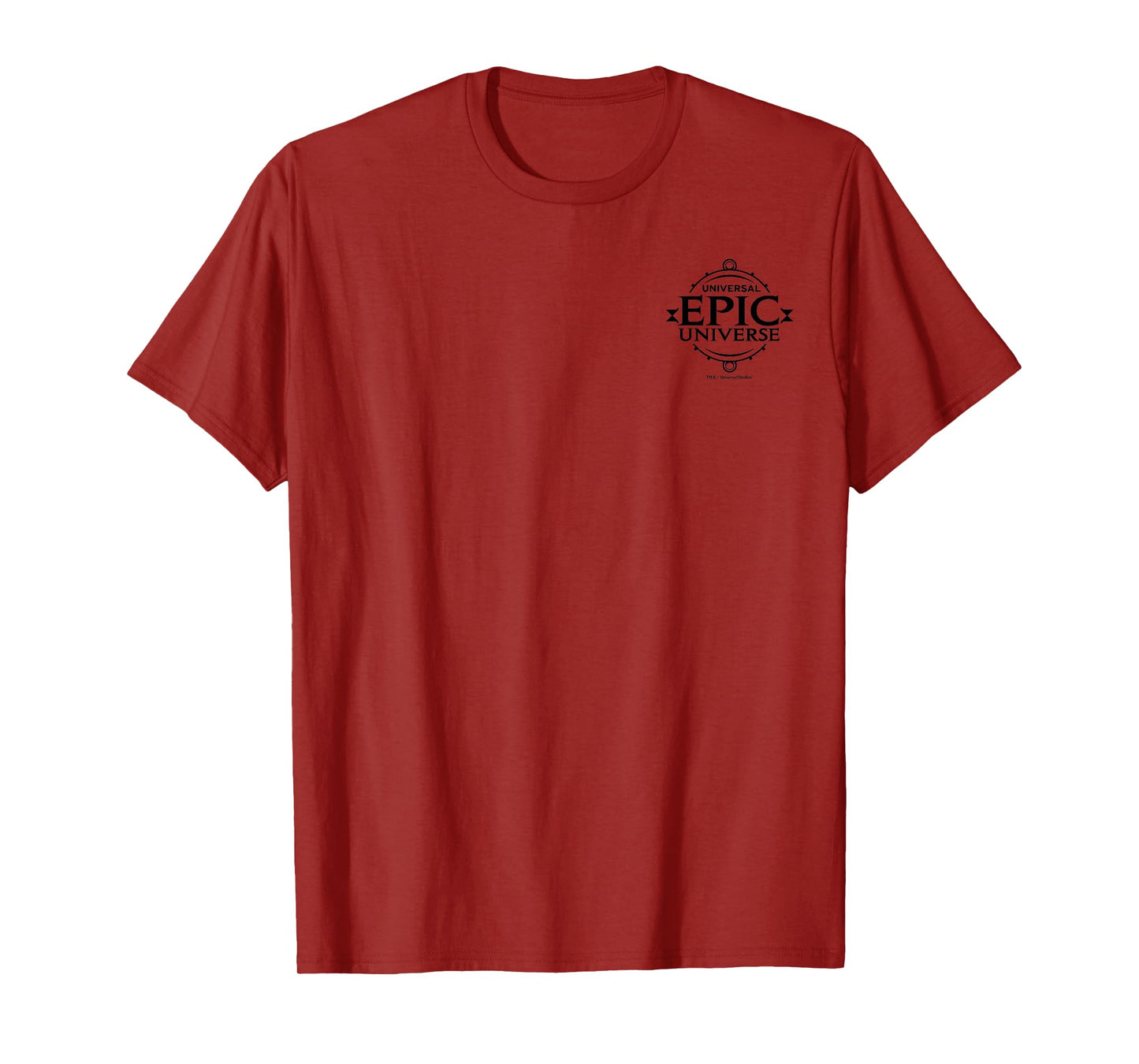 Universal Epic Universe Minimalist Logo Black Pocket Hit T-Shirt