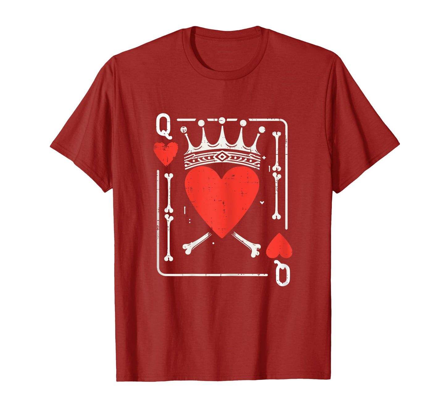 Halloween Queen of Hearts Bone Matching Couple Costume Women T-Shirt
