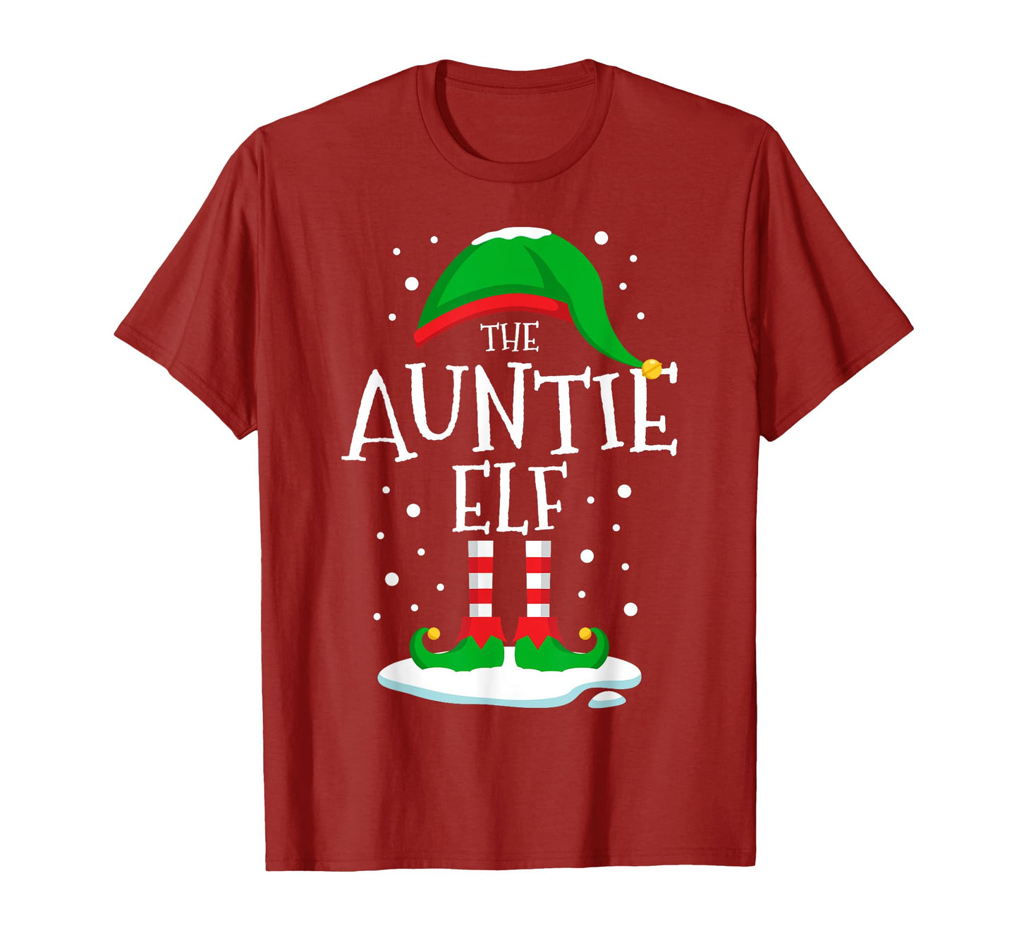 The Auntie Elf Christmas Family Matching Xmas Aunt Funny T-Shirt