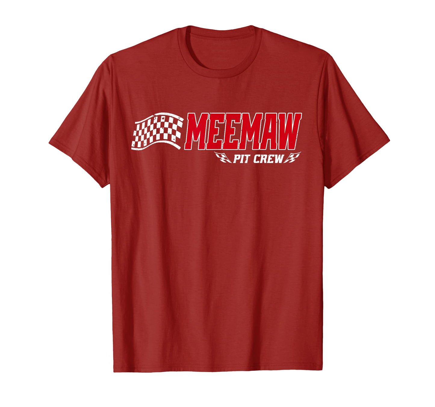 Meemaw Pit Crew Race Car Birthday Family Matching T-Shirt