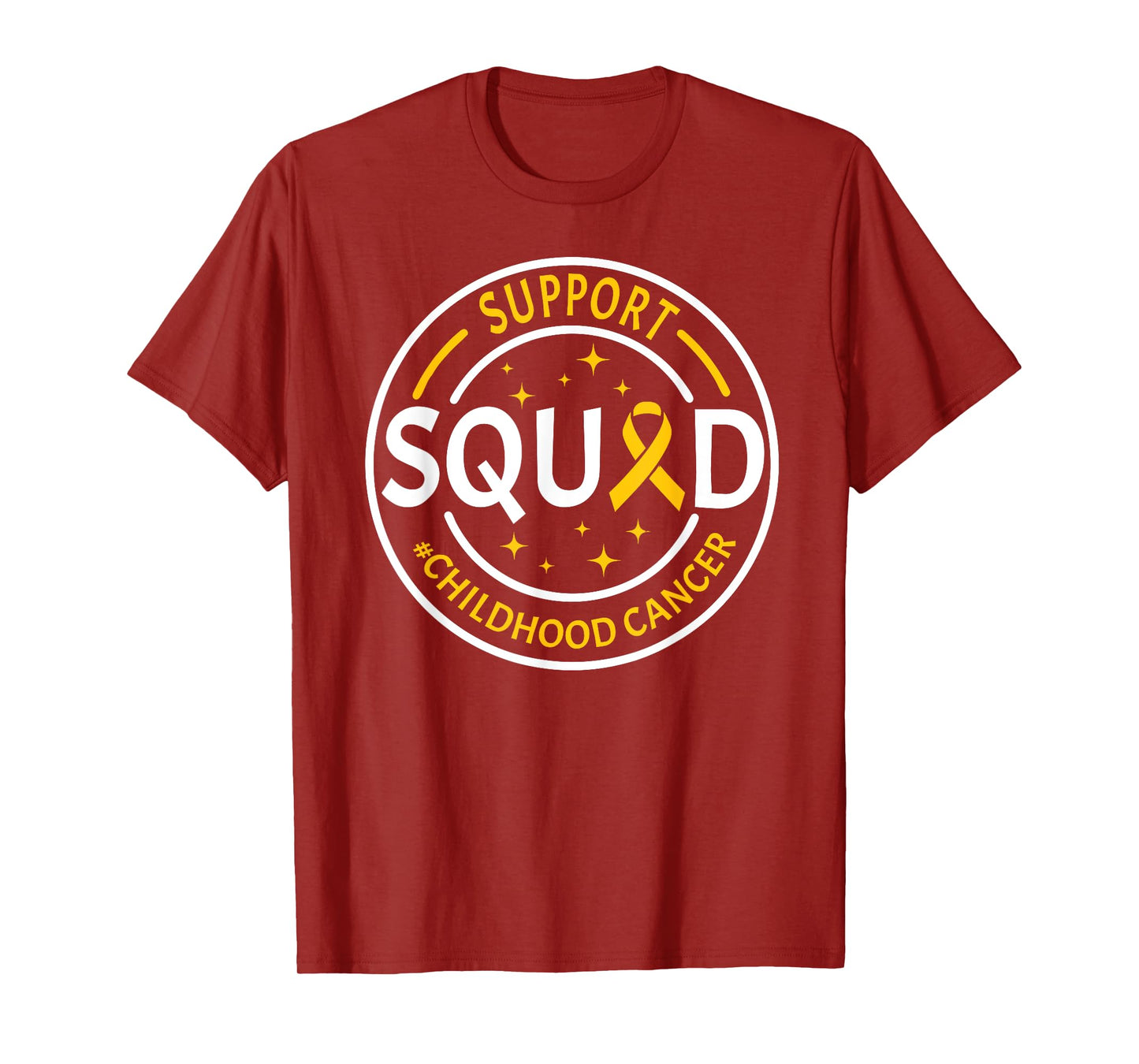 Childhood Cancer Awareness Support Squad Gold Ribbon Kids T-Shirt