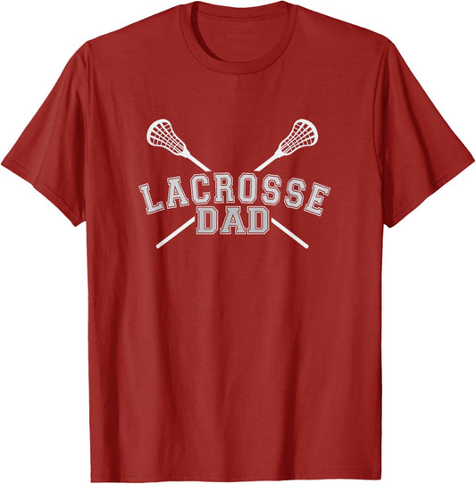 Lacrosse Dad Shirt LAX Crossed Sticks t-shirt Adult Mens T-Shirt