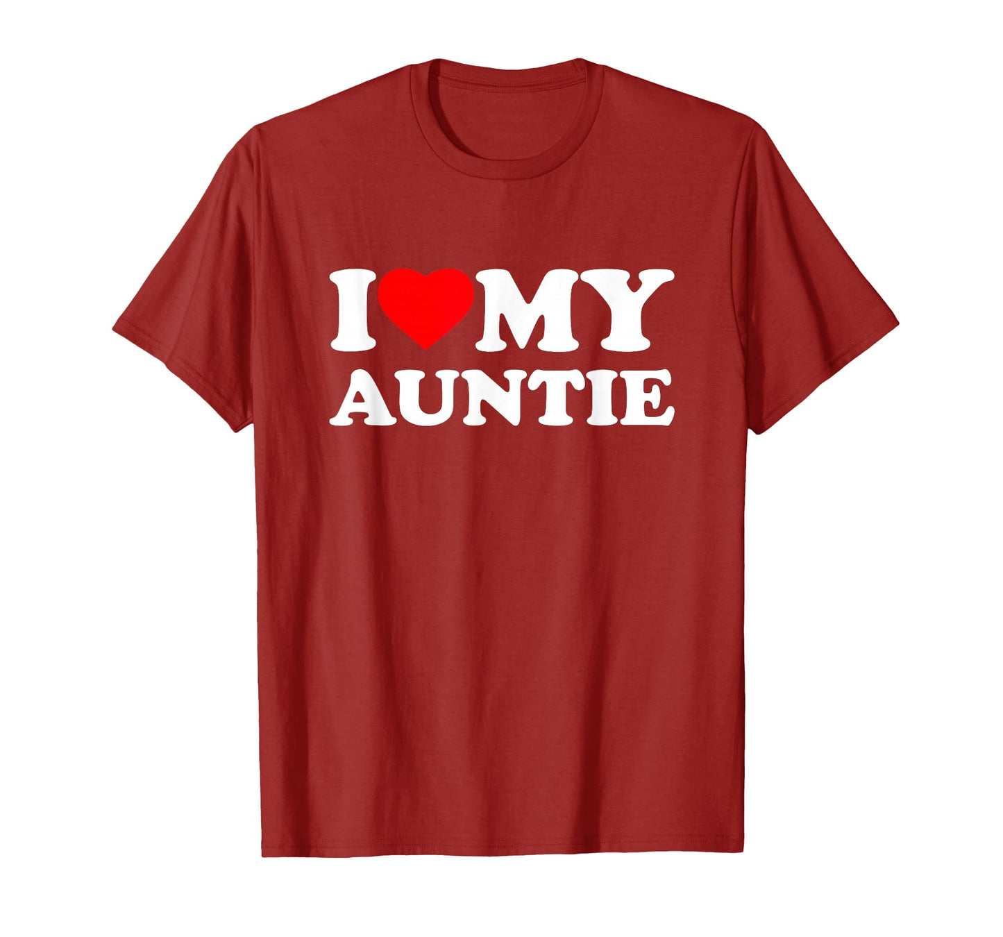 I Love My Auntie I Heart Family Grandma T-Shirt