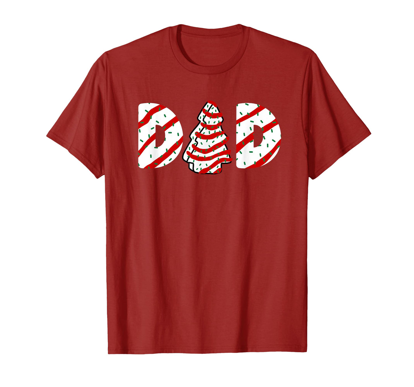 Christmas Tree Cake Matching Family Party Pajama Dad T-Shirt