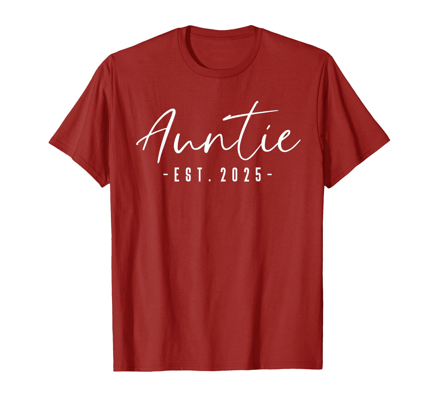 Auntie Est 2025 Auntie To Be Gifts New Aunt Pregnancy T-Shirt