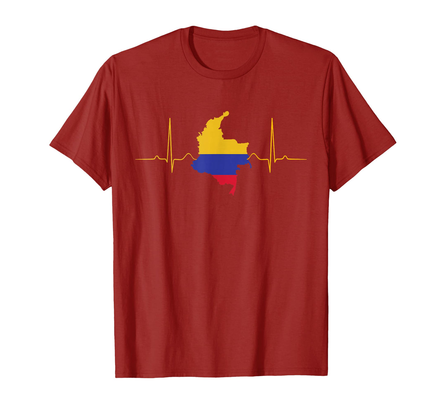 Colombia Heart Colombian Heartbeat Vintage Colombia Map T-Shirt