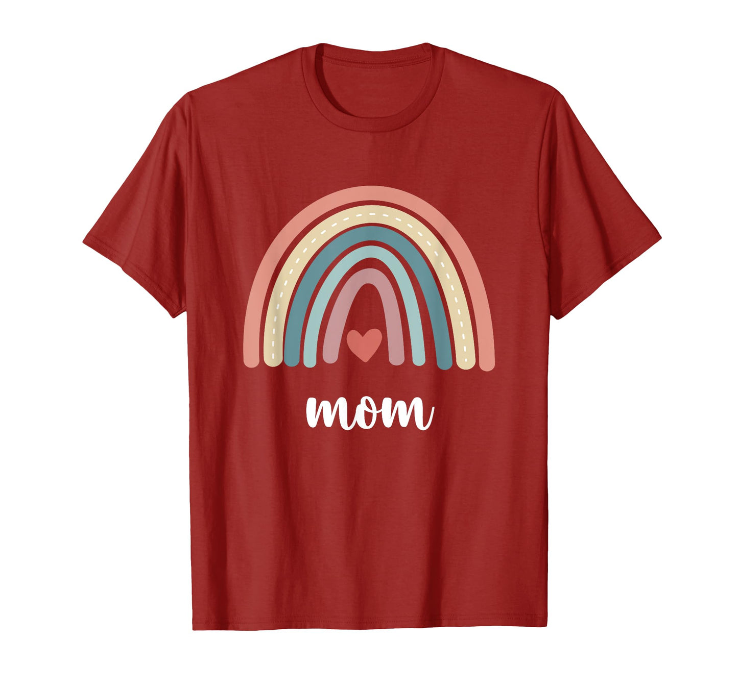 Mom Rainbow Mama Boho Rainbow Family Matching Mommy Birthday T-Shirt