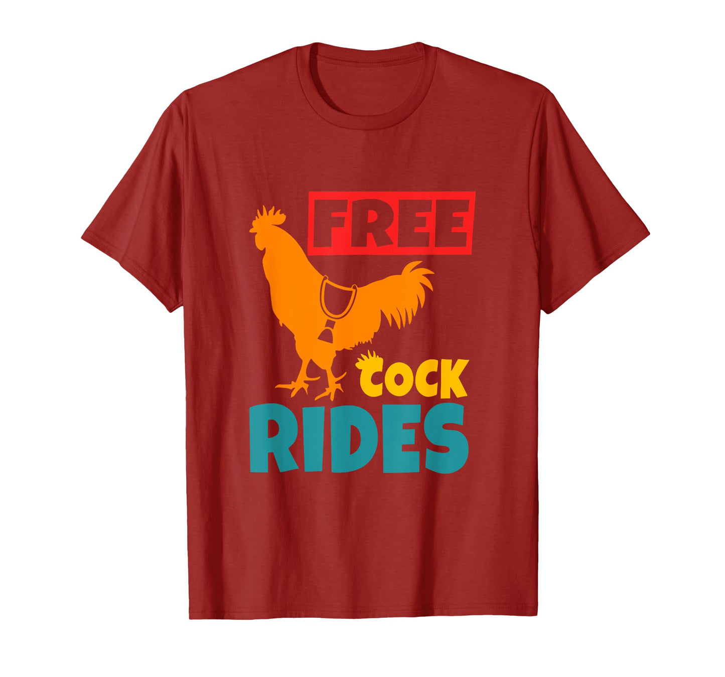 Free Cock Rides Vintage Apparel T-Shirt