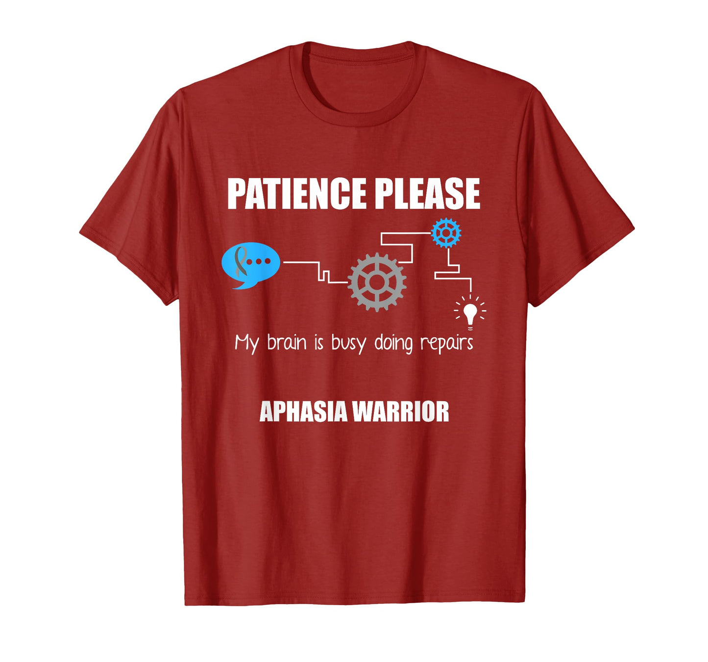 Aphasia Awareness Month Funny Gifts Aphasia Warrior Patience Survivor Awareness DA1 Black Women's Modern Casual Humorous T-Shirt