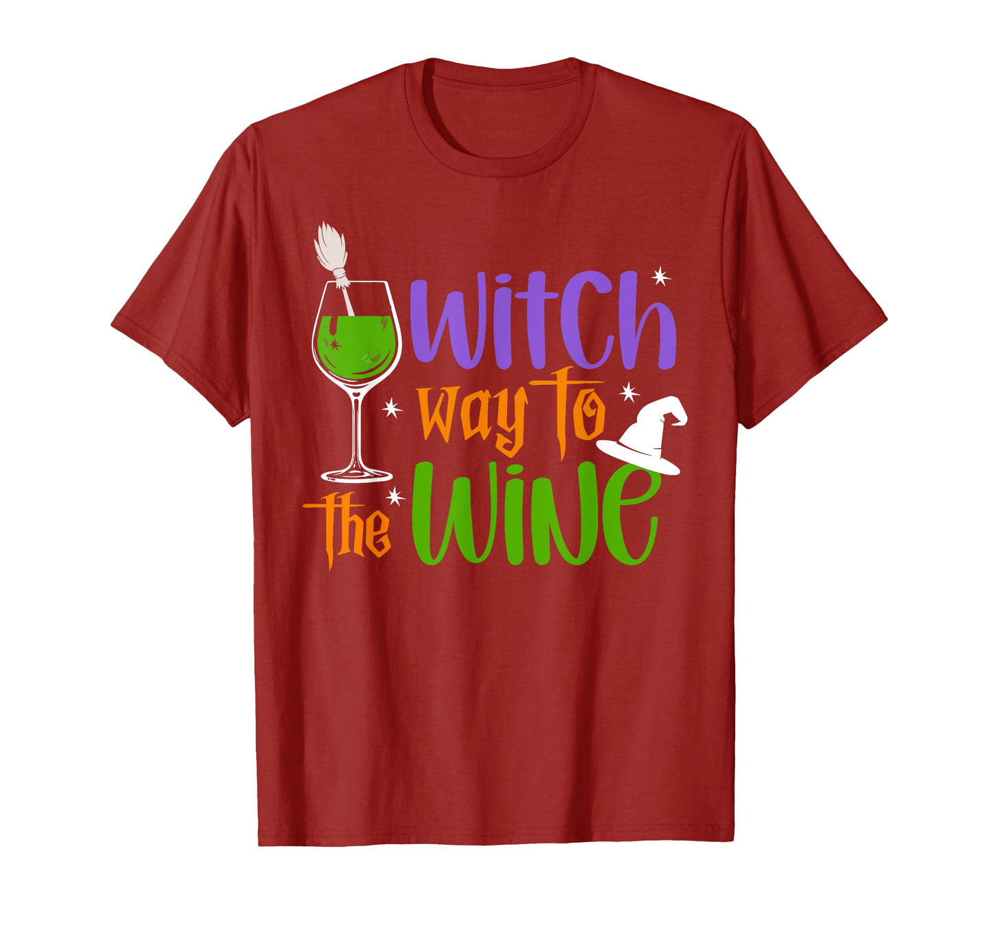 Witch Way to the Wine Funny Drinking Lover Halloween Costume T-Shirt