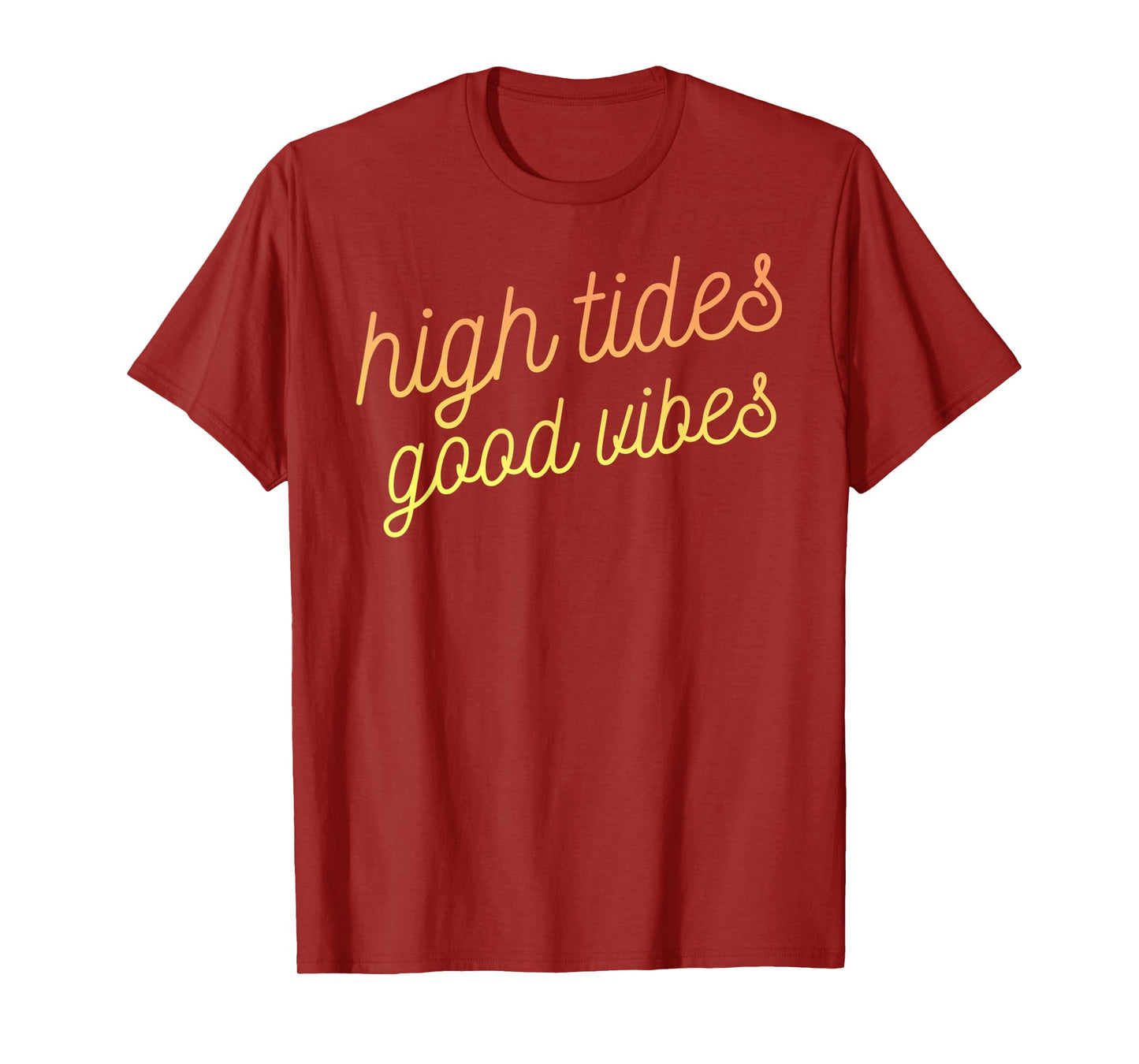 Summer Shirt High Tides Good Vibes Beach Vacation Gift 2
