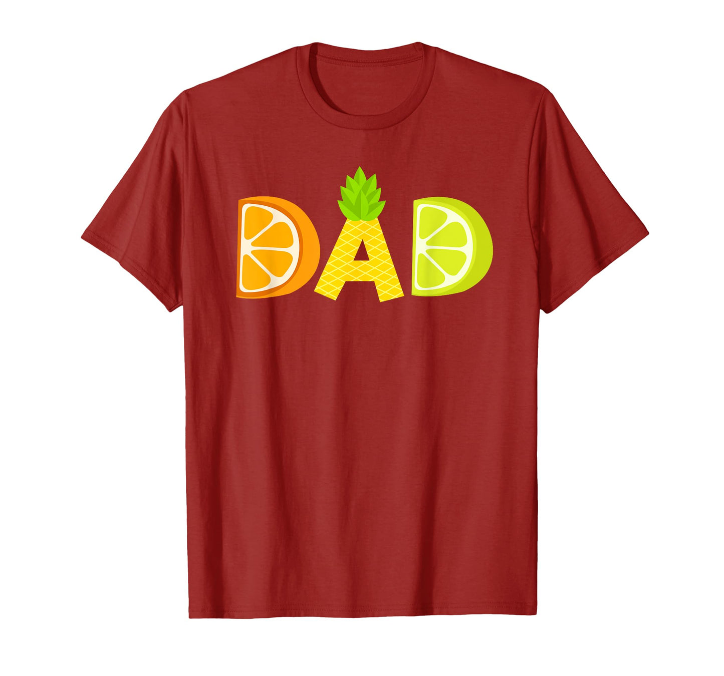 Funny Dad Fruitarian Lover Summer Father Fruit Slice T-Shirt