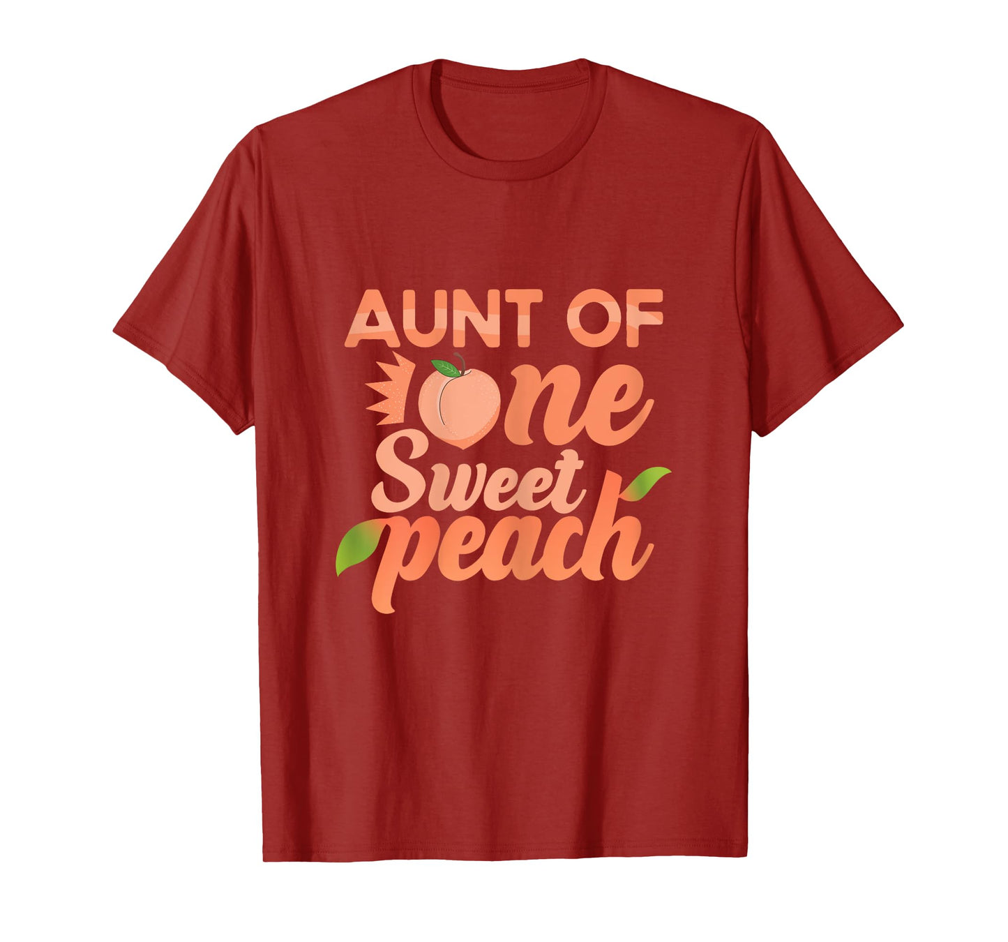 Aunt First Birthday One Sweet Peach Bday Family Matching T-Shirt