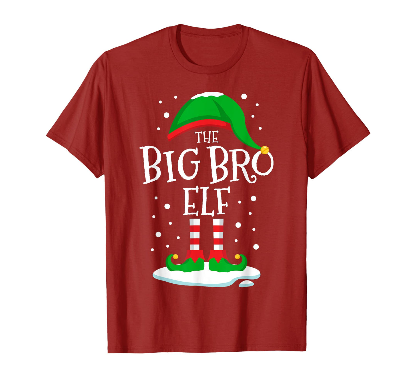 The Big Bro Elf Christmas Family Matching Xmas Brother Funny T-Shirt