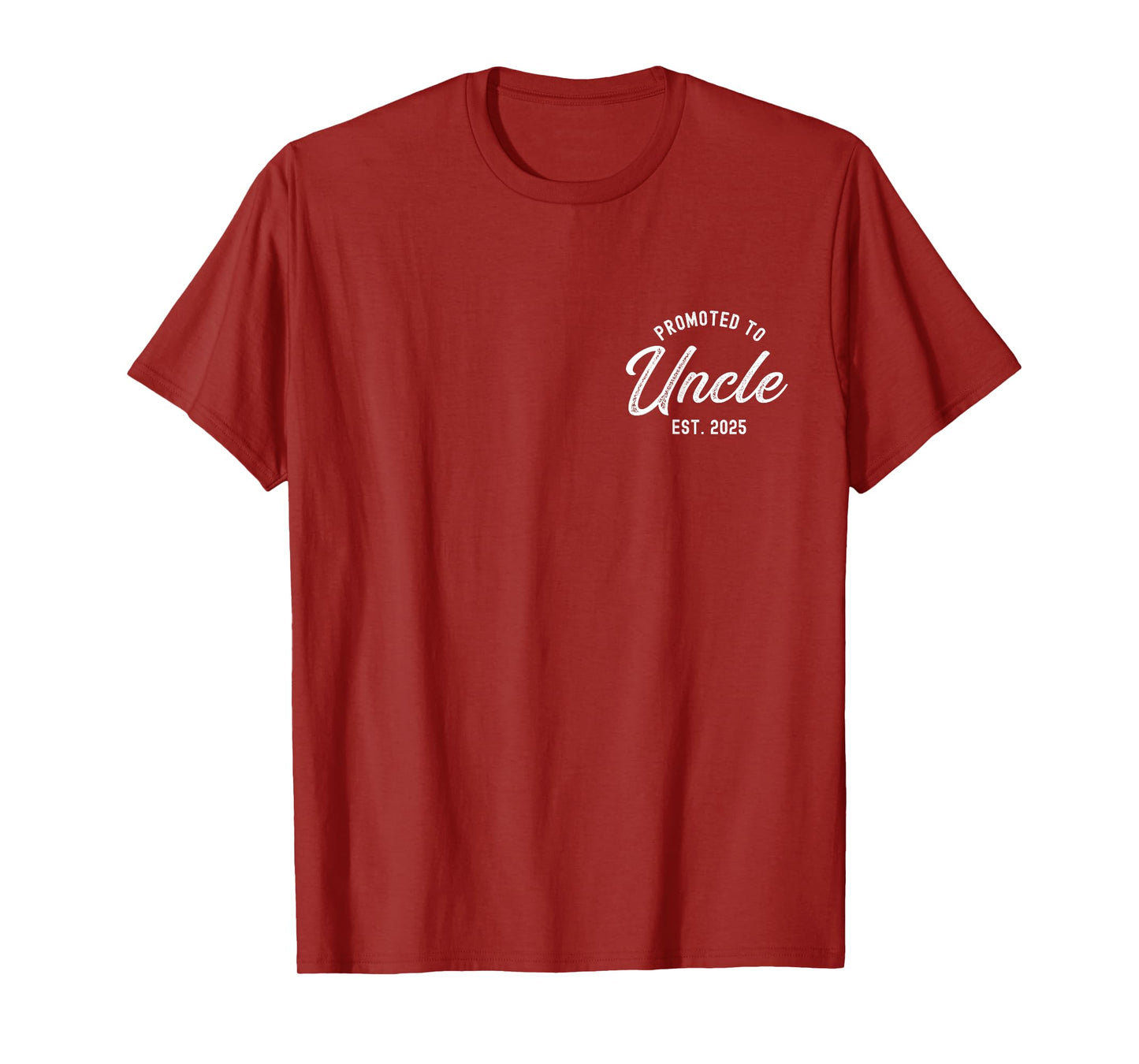 Mens Promoted To Uncle Est 2025 Funny Baby Announcement Gift T-Shirt