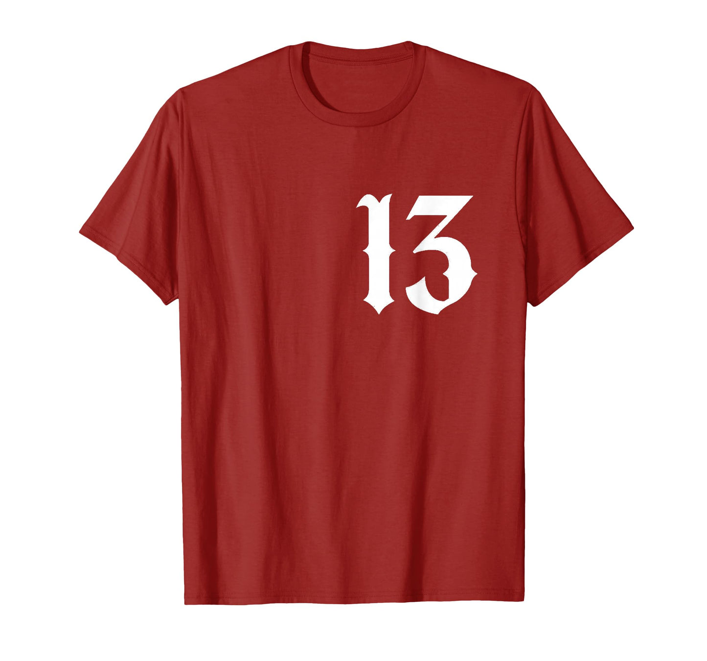 13 T-Shirt, Lucky Number 13, 13 Mobile Phone Case, Hoodie Number 13 T-Shirt