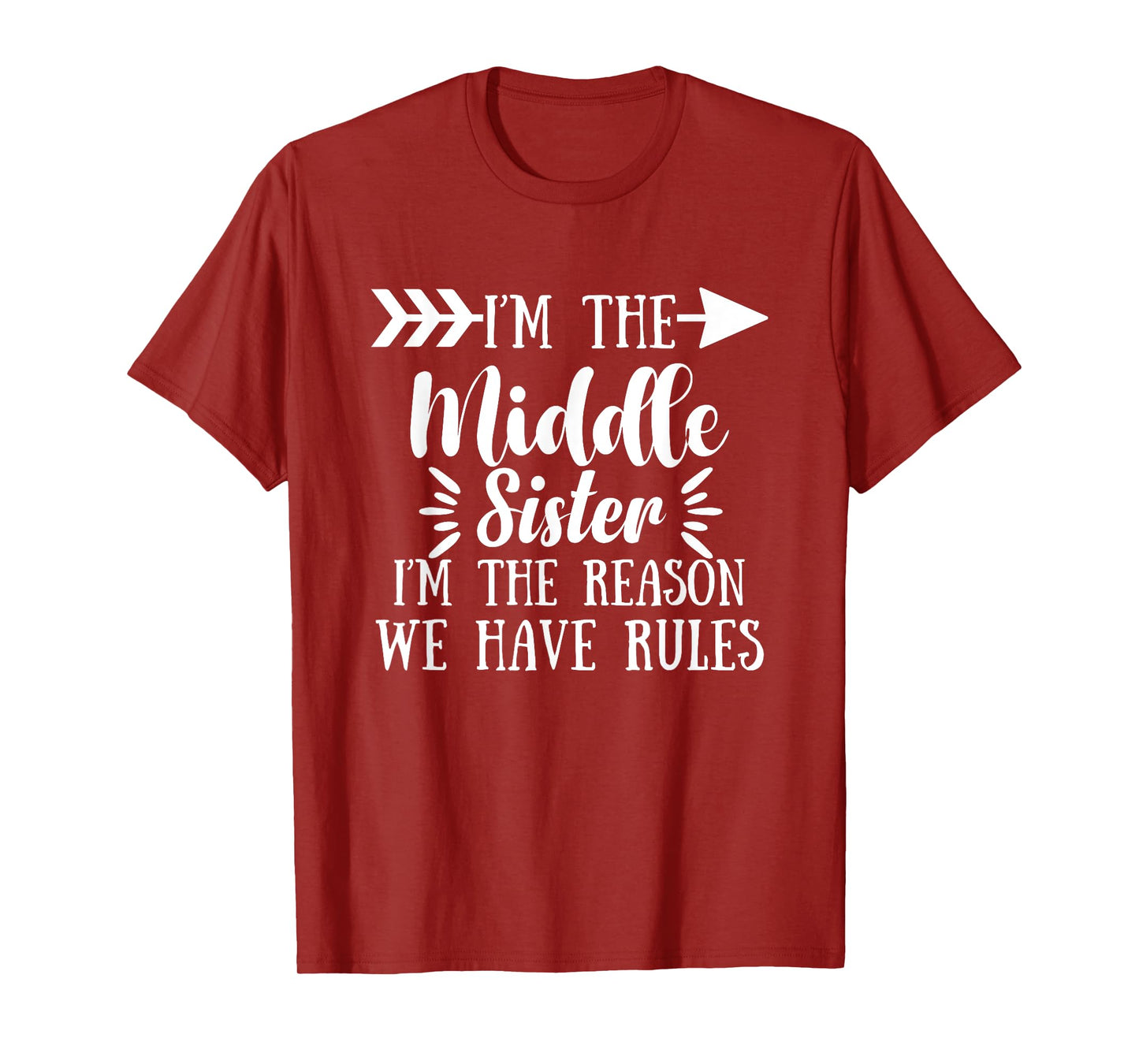 I Am Reason We Have Rules Middle Adult 3 Sisters Matching T-Shirt