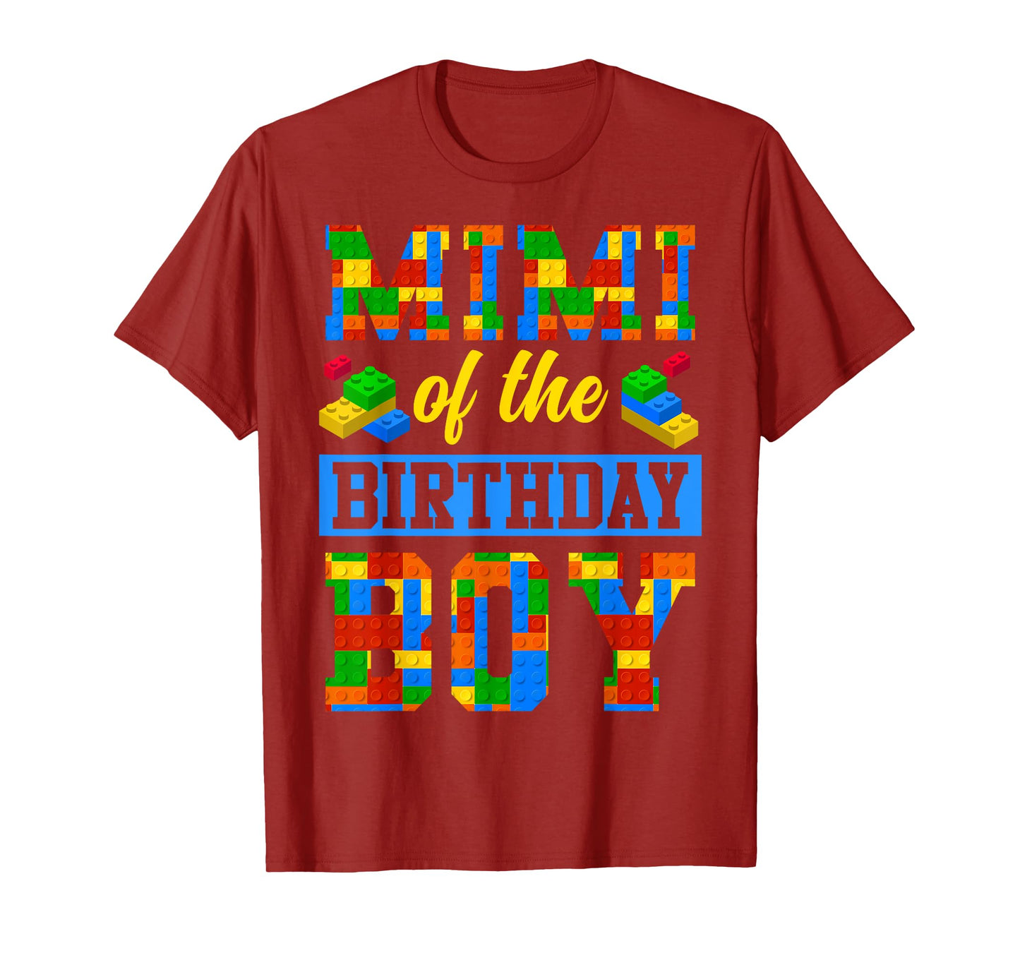 Mimi Of The Birthday Boy Building Block Bday Party T-Shirt