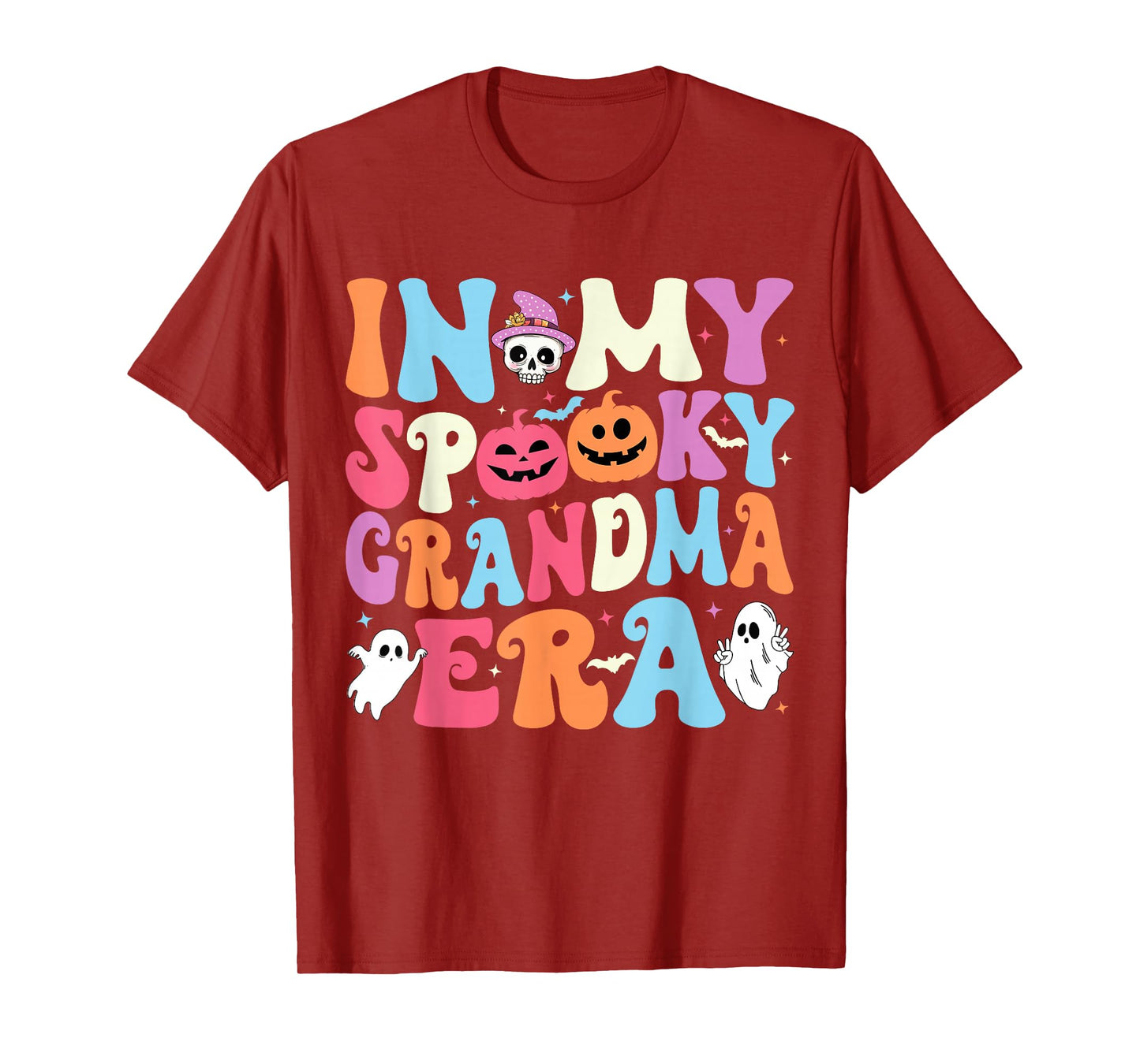 In My Spooky Grandma Era Halloween Groovy Grandma Halloween T-Shirt