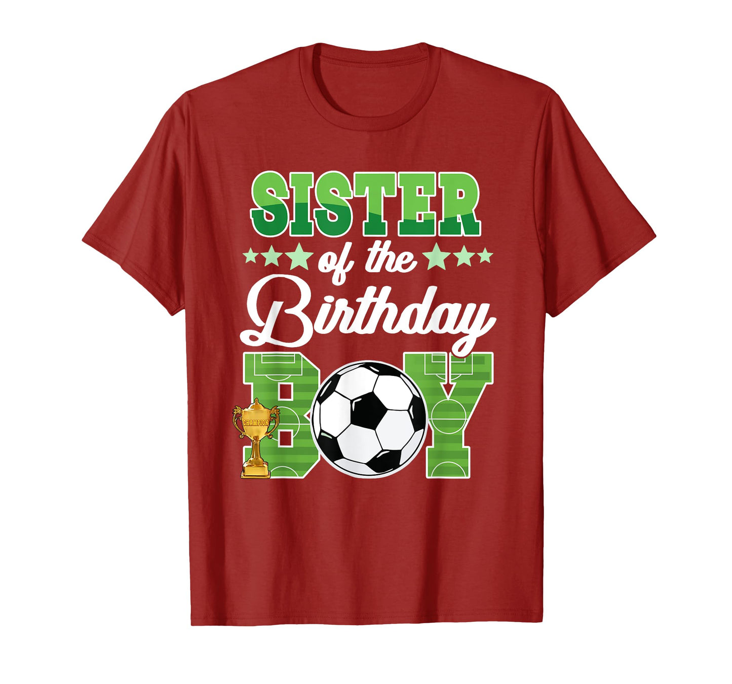 Soccer Sister Birthday Boys Party Family Matching T-Shirt