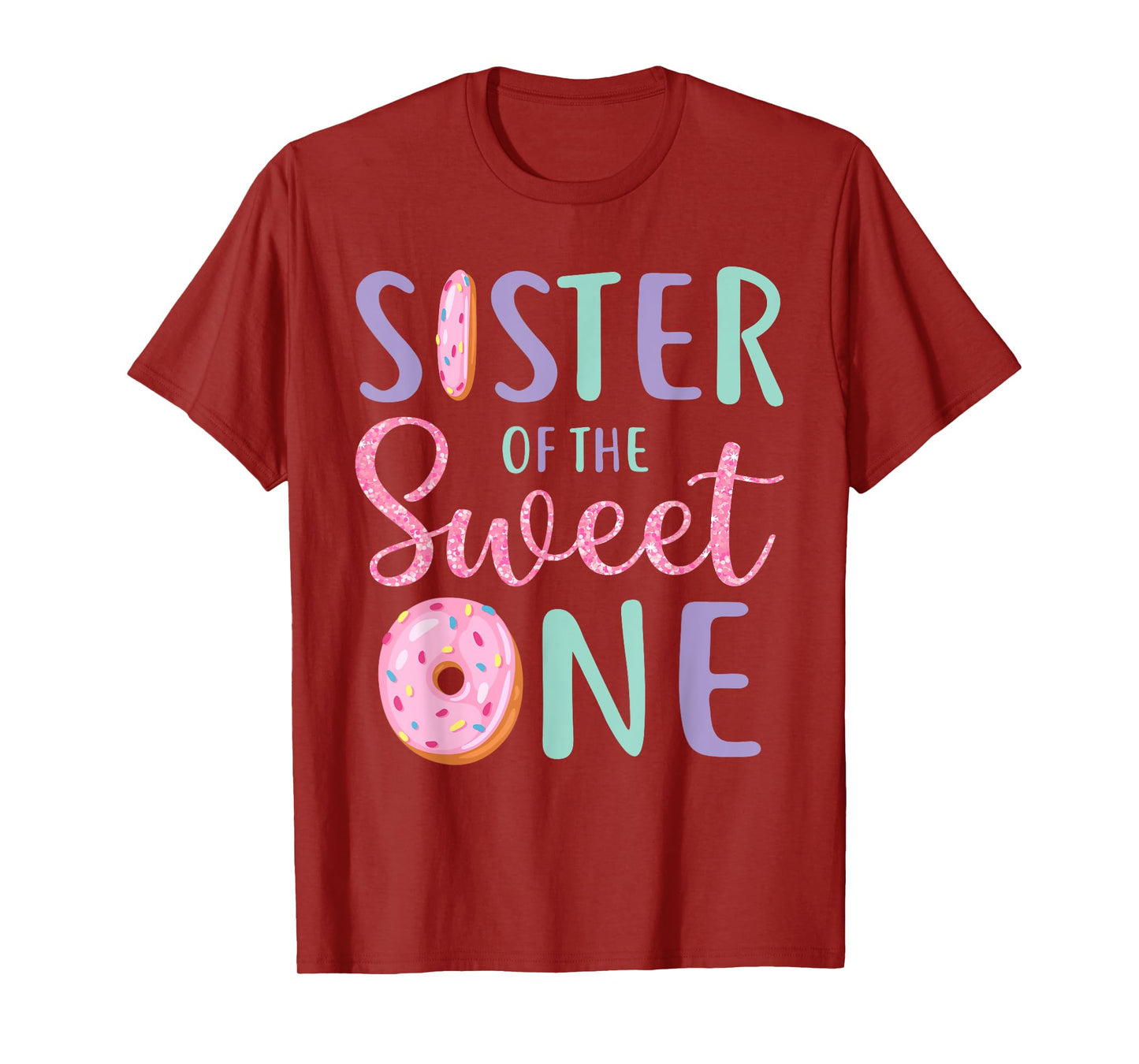 Sister of The Sweet One First Birthday Matching Family Donut T-Shirt