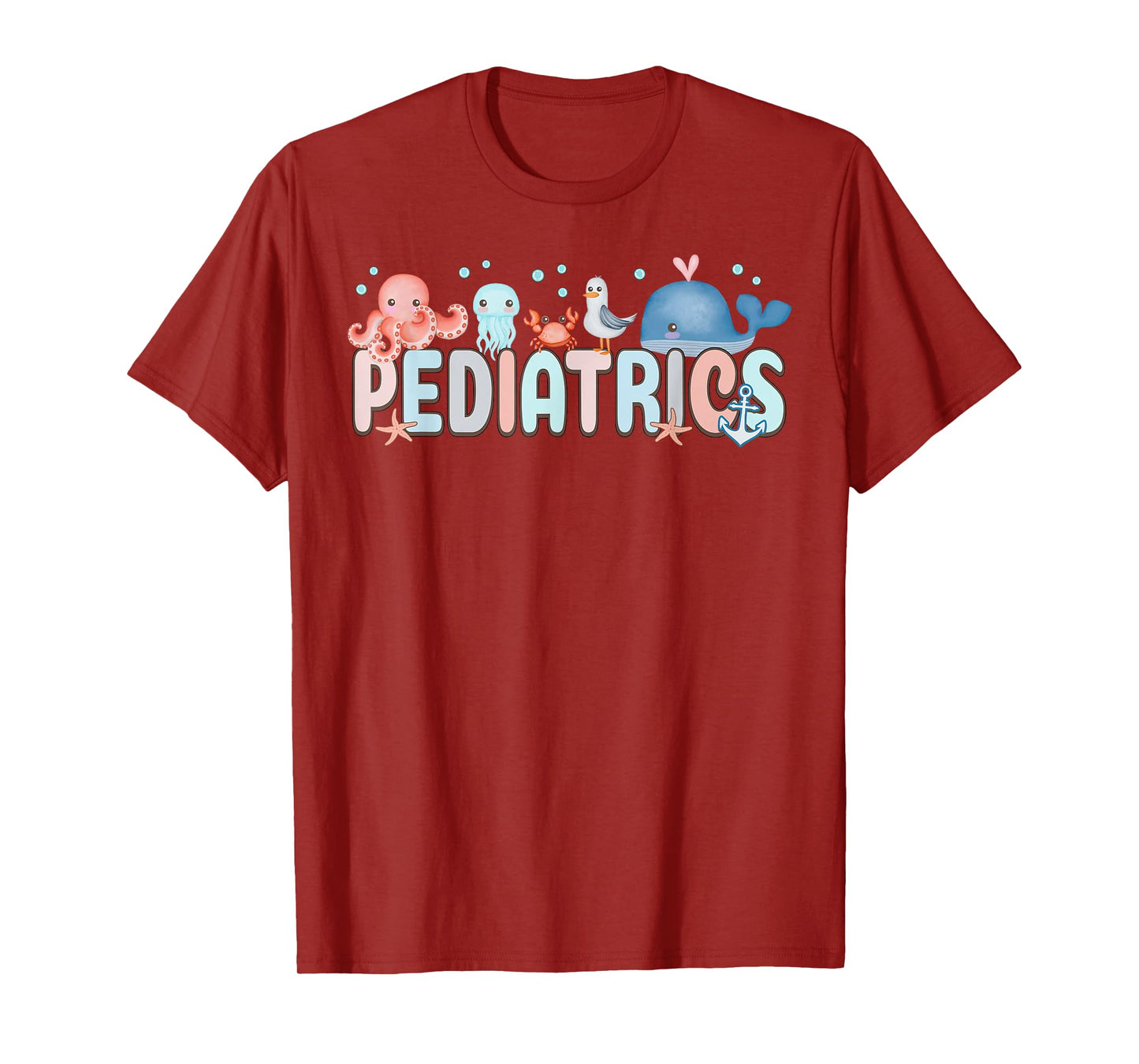 Summer Sea Animal Pediatrics Nurse PEDS RN Pediatrician T-Shirt